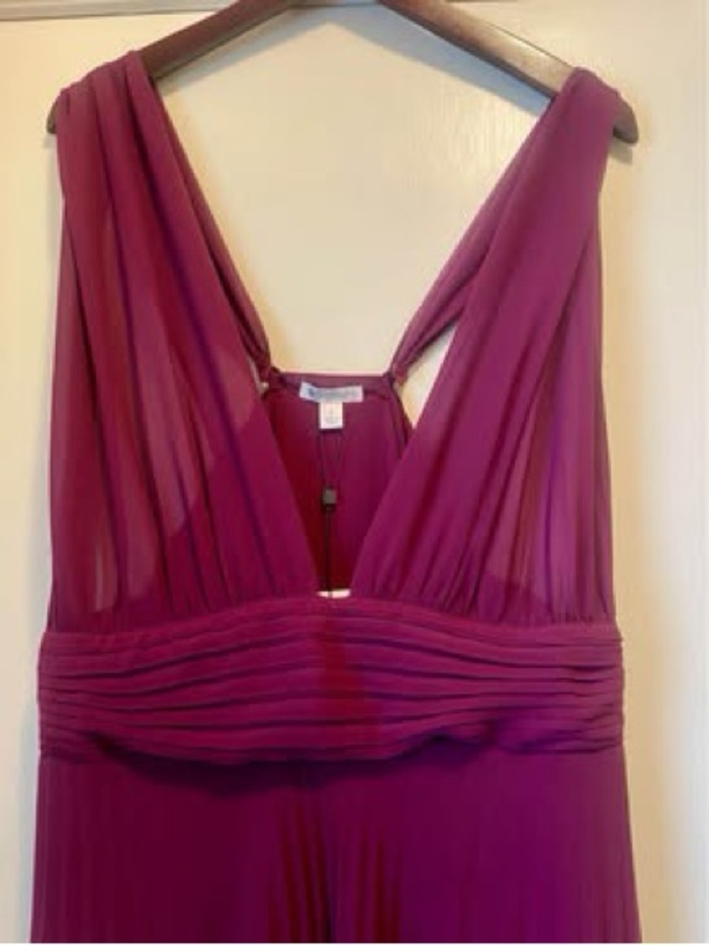 NWT SPANNER Deep V-Neck Plum Maxi Dress